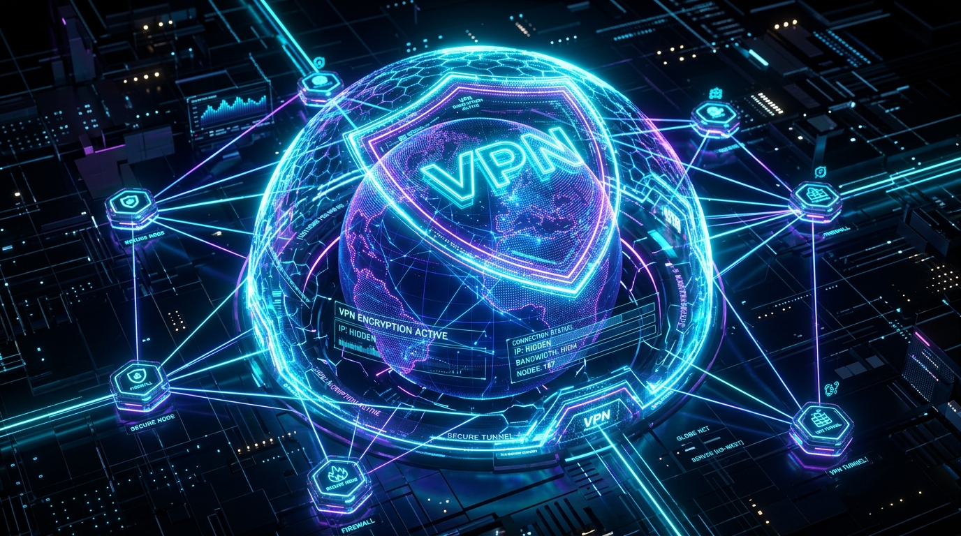 AnVPN Neon Futuristic Cyber Connection